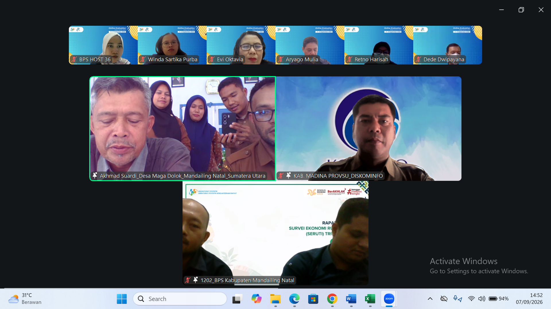 Mengikuti Pelaksanaan Kegiatan Online Evaluation Desa Cantik 2026